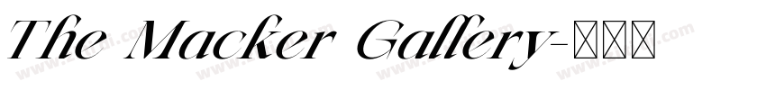 The Macker Gallery字体转换